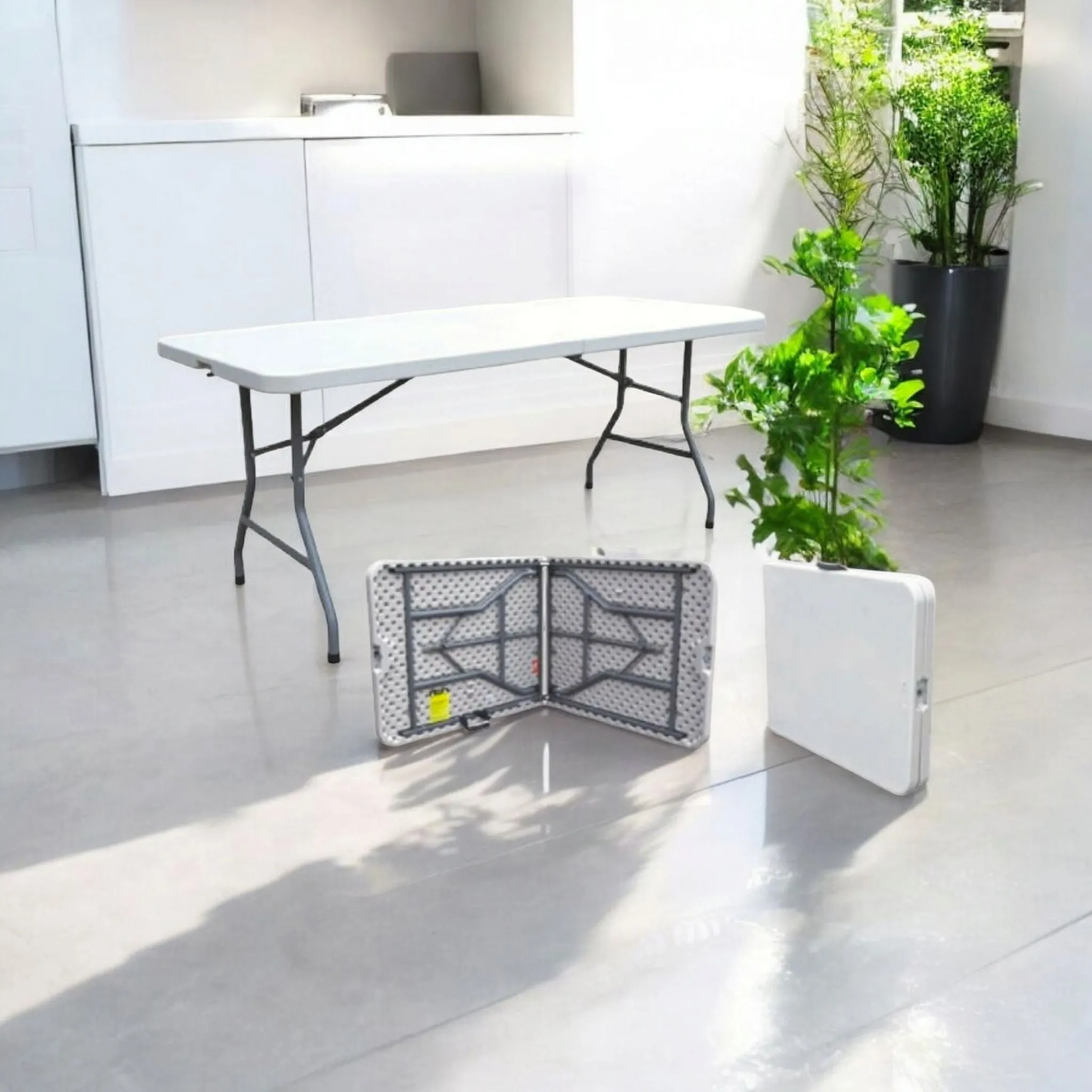 1.5m Folding Trestle Table 5ft White