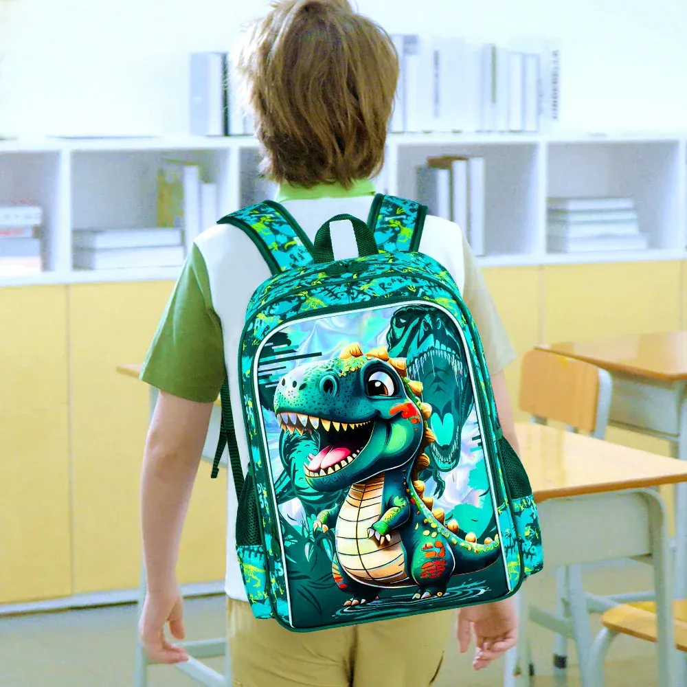 3 Piece Boys Backpack Set With Lunch Box Water Resistant For Preschool