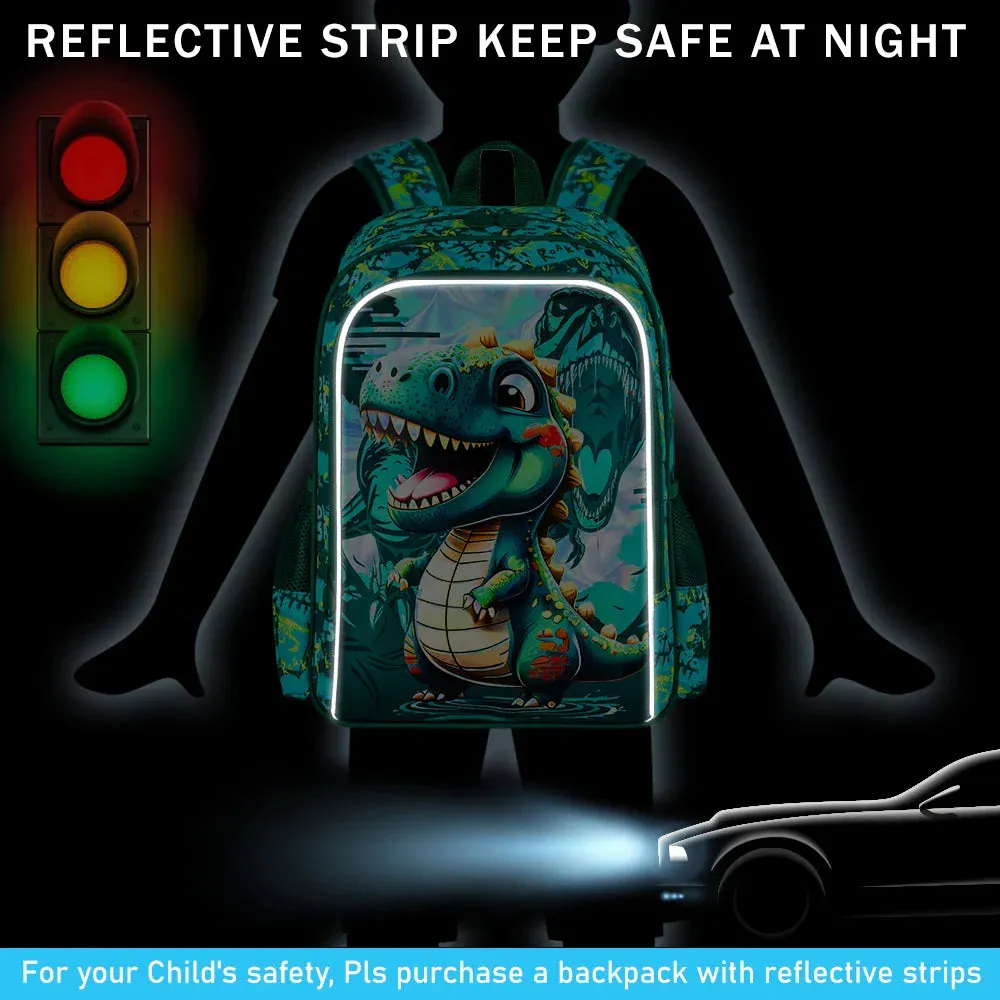 3 Piece Boys Backpack Set With Lunch Box Water Resistant For Preschool