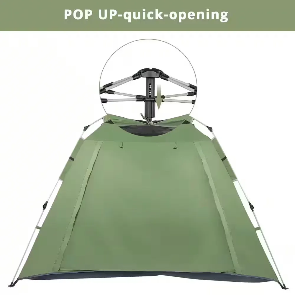 4-Person Pop-Up Camping Tent with Carry Bag
