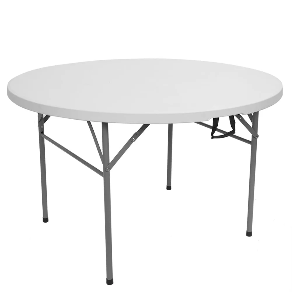 AMYOVE 48 Inch Round Folding Table Lightweight Outdoor Utility Table Furniture