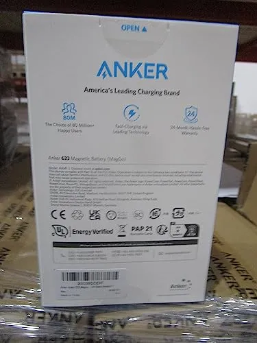 Anker 633 Magnetic Battery, 10,000mAh Foldable Wireless Portable Charger, 20W USB-C Power Delivery Power Bank with Stand, Magsafe-Compatible for iPhone 16/15/14/13/12 Series