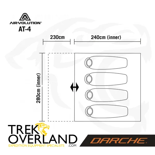 AT-4 Inflatable Ground Tent - AIR-VOLUTION™ - Darche - T050801812