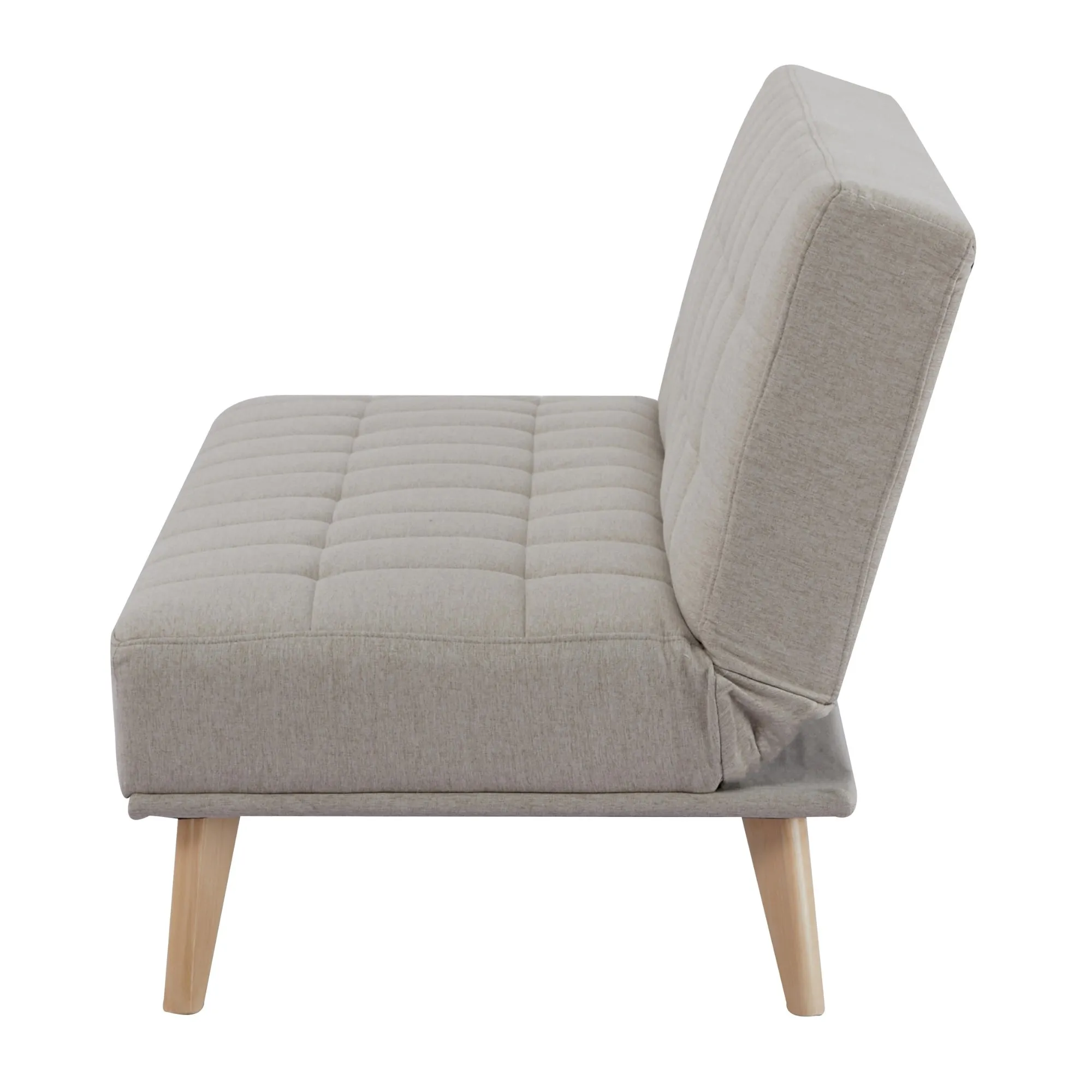 Beige 3 Seater Scandinavian Sofa Bed, Foam & S Springs