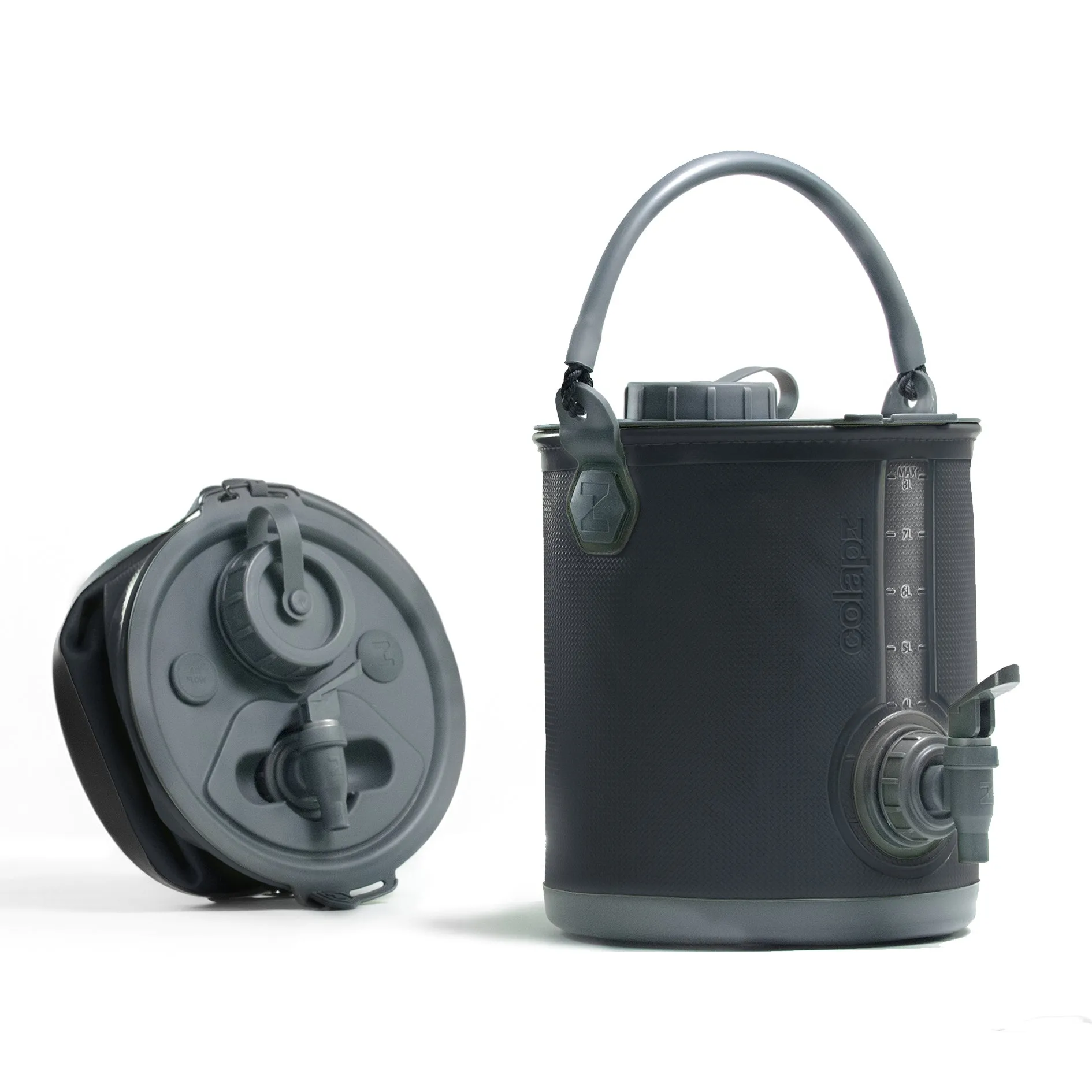 Collapsible 2-in-1 Water Carrier & Bucket with Handle and Tap - 8 Litres Capacity