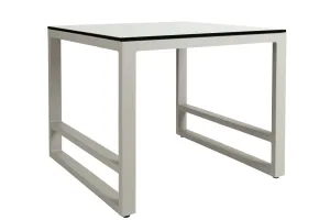 Del Mar Garden Side Table Grey with Plain Top