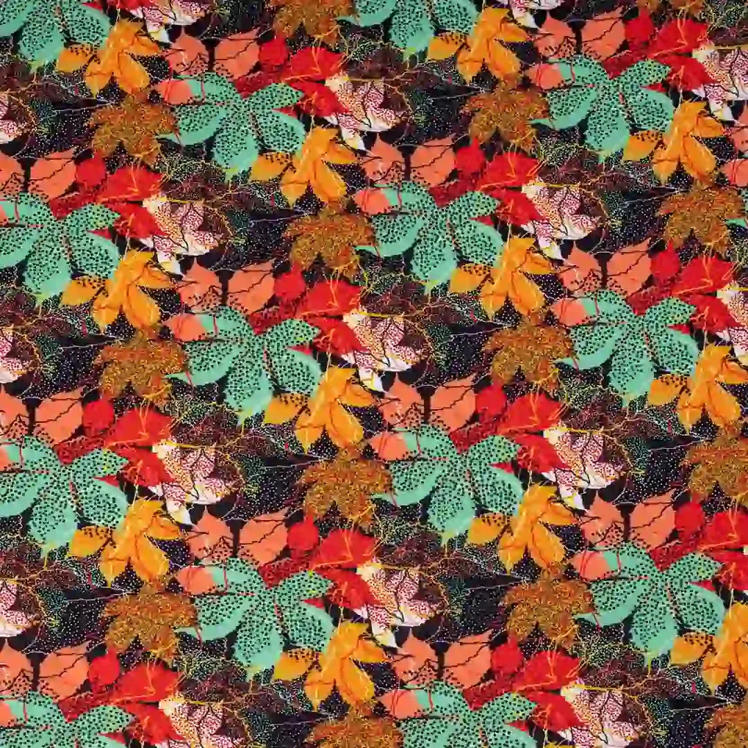 DivineTrendz Exclusive - Autumn Leaves Designers Elastic Chair & Table Cover