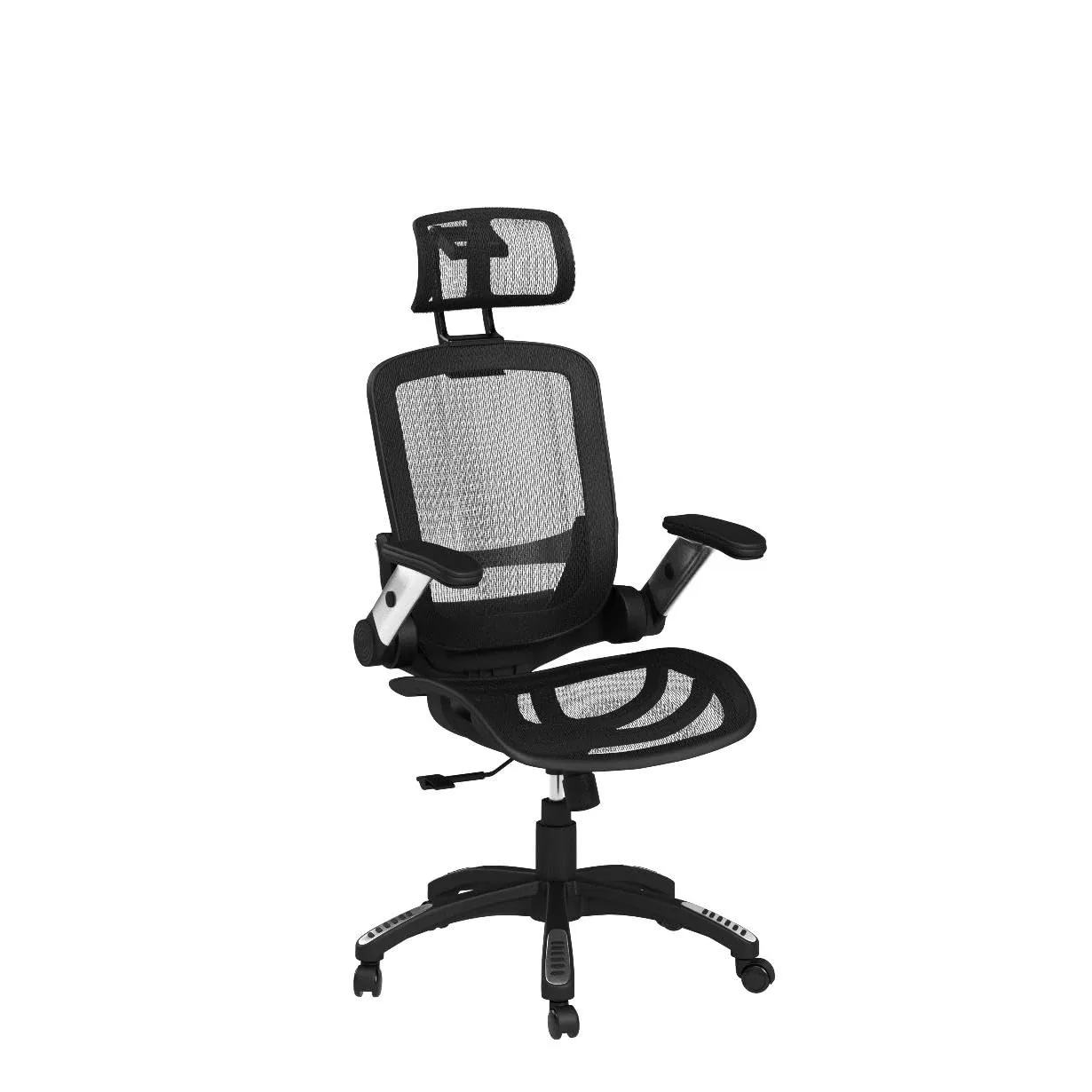 GABRYLLY Ergonomic Office Chair, High Back Home Desk Chair with Headrest, Flip-Up Arms, 90-120 Tilt Lock and Wide Cushion, Big and Tall Mesh Chairs for Man Woman, Black Task Chair