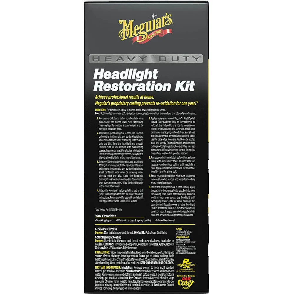 Headlight Restoration Kit Meguiar's Heavy Duty