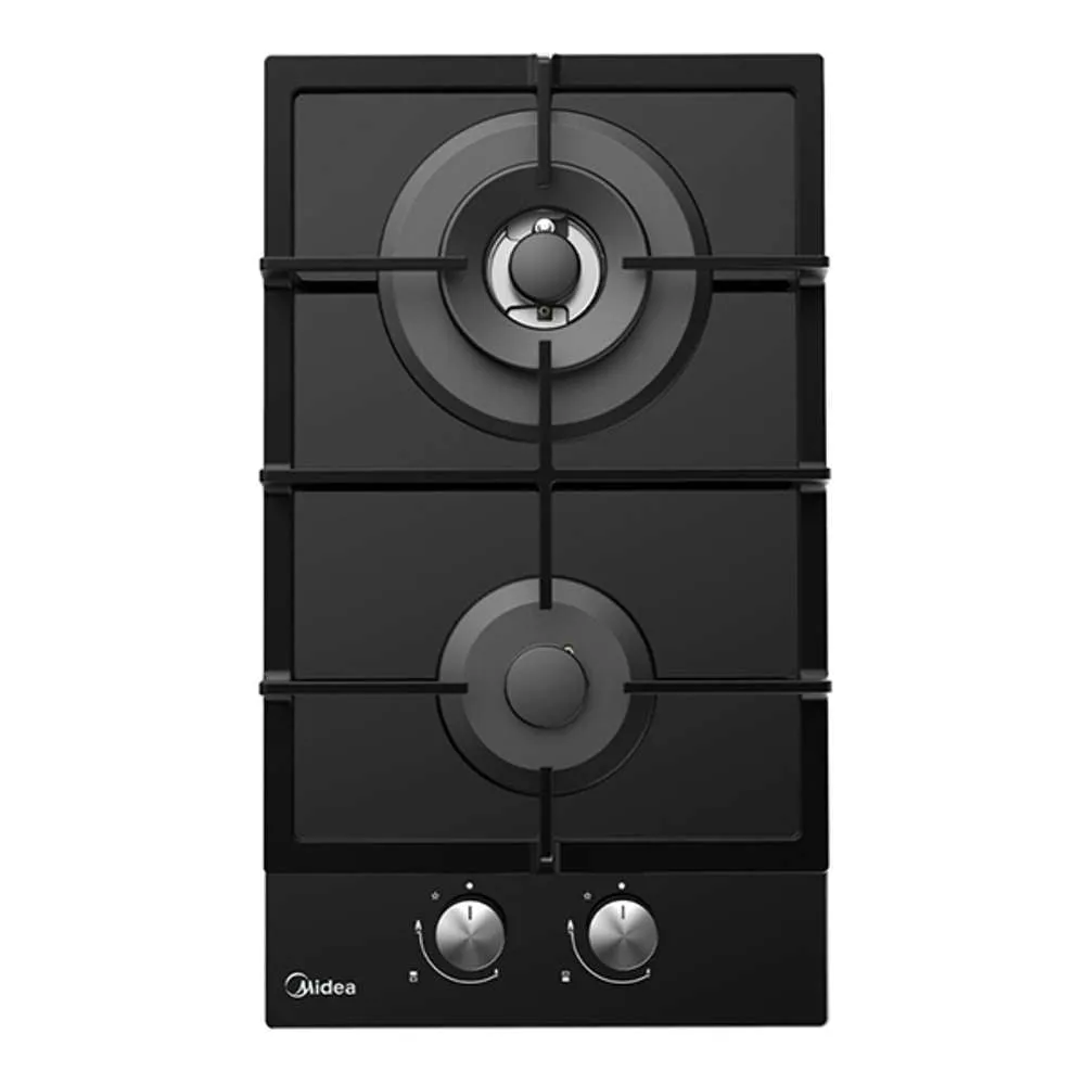 Midea Domino 2B Gas Hob 30cm Black Glass
