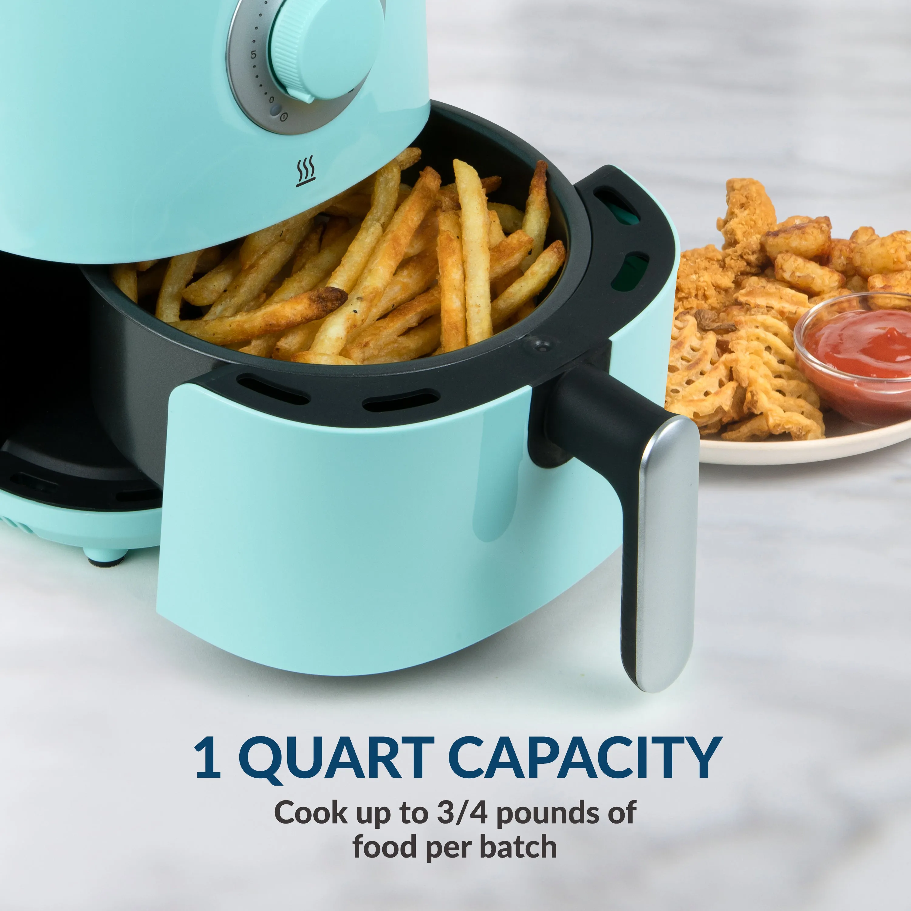 MyMini Personal 1-Quart Air Fryer, Aqua