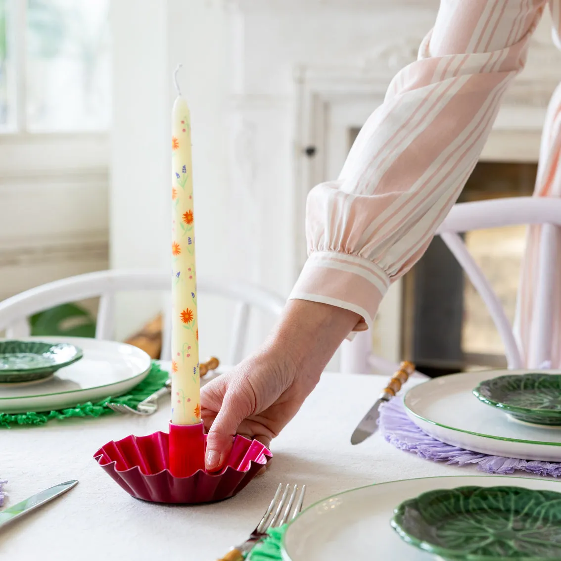 Talking Tables: Floral Taper Candle